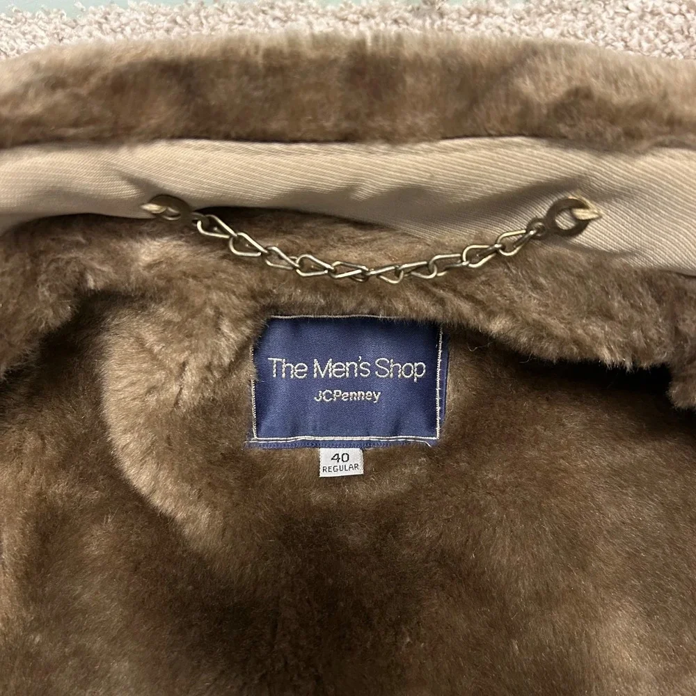 Vintage JCPenny Bunker Ramo Borg Coat Men Size 40 Reg‎ Lined The Men's Shop